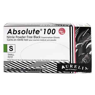 Picture of GLOVES EXAM AURELIA NITRILE ABSOLUTE BLACK SMALL - 100s