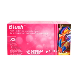 Picture of GLOVES EXAM AURELIA NITRILE BLUSH PINK X-Small - 200/box