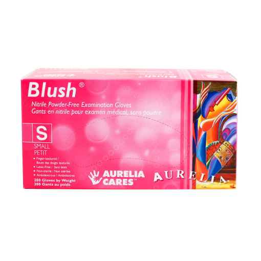 Picture of GLOVES EXAM AURELIA NITRILE BLUSH PINK Small - 200/box