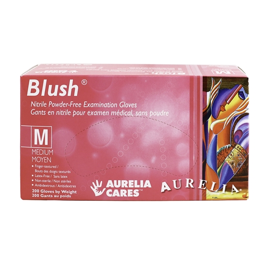 Picture of GLOVES EXAM AURELIA NITRILE BLUSH PINK MEDIUM - 200s