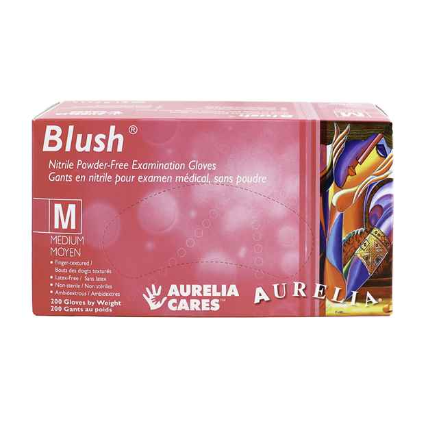 Picture of GLOVES EXAM AURELIA NITRILE BLUSH PINK MEDIUM - 200s