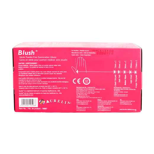 Picture of GLOVES EXAM AURELIA NITRILE BLUSH PINK Medium - 200/box