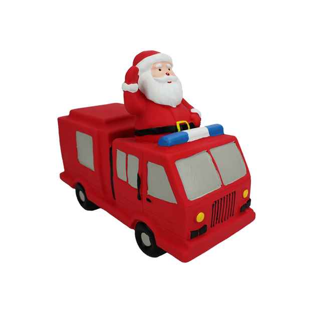 Picture of XMAS HOLIDAY CANINE MULTIPET FIRETRUCK with SANTA - 6.5in