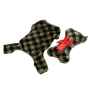 Picture of XMAS HOLIDAY CANINE ELF GREEN PLAID PJ'S & STOCKING SET - X Small