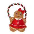 Picture of XMAS HOLIDAY CANINE SILVERPAW Ginger Lady Cookie Rope Toy 