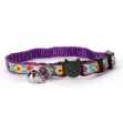 Picture of COLLAR FELINE SIMON'S NYLON SNAG FREE BREAKAWAY Adjustable - Flower Purple