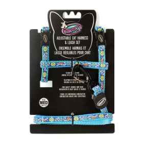 Show details for LEAD AND HARNESS COMBO FELINE SIMONS NYLON Adjustable - Blue Floral Picture of LEAD AND HARNESS COMBO FELINE SIMONS NYLON Adjustable - Blue Floral