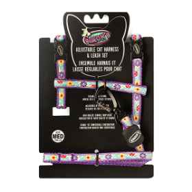 Show details for LEAD AND HARNESS COMBO FELINE SIMONS NYLON CAT Adjustable - Purple Floral Picture of LEAD AND HARNESS COMBO FELINE SIMONS NYLON CAT Adjustable - Purple Floral