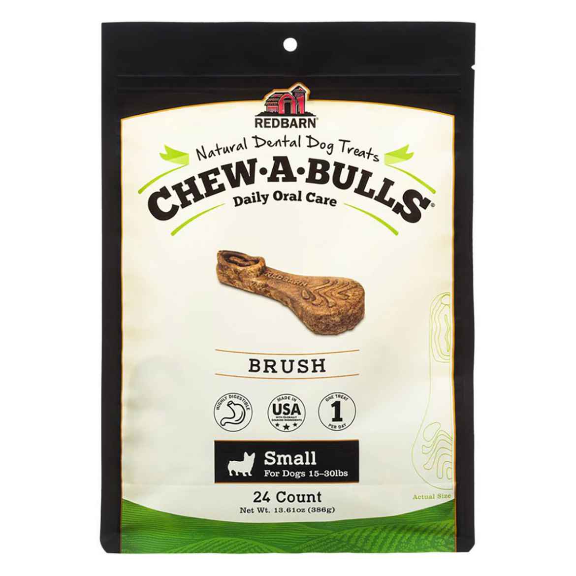 Picture of TREAT CANINE REDBARN CHEW-A-BULLS BRUSH Small - 24/pk