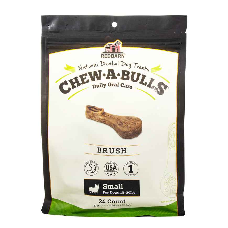 Picture of TREAT CANINE REDBARN CHEW-A-BULLS BRUSH Small - 24/pk