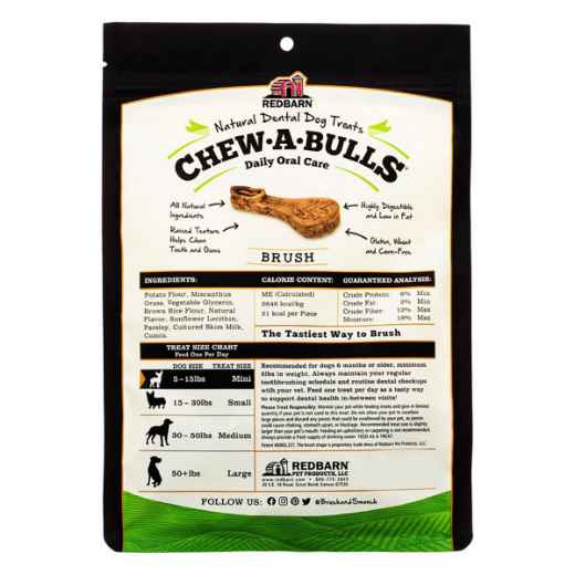 Picture of TREAT CANINE REDBARN CHEW-A-BULLS BRUSH Small - 24/pk