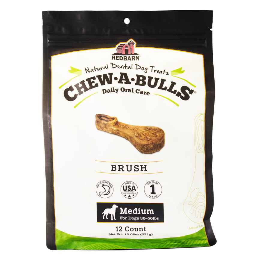 Picture of TREAT CANINE REDBARN CHEW-A-BULLS BRUSH Medium - 12/pk