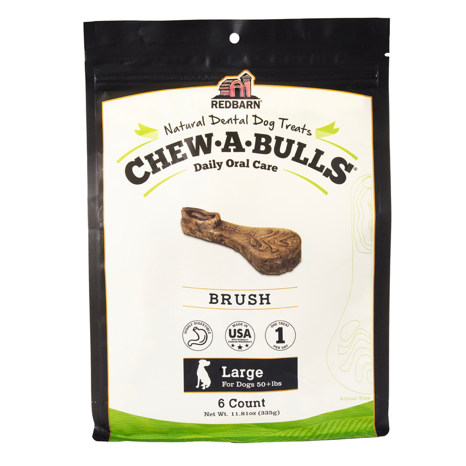 Picture of TREAT CANINE REDBARN CHEW-A-BULLS BRUSH Large - 6/pk