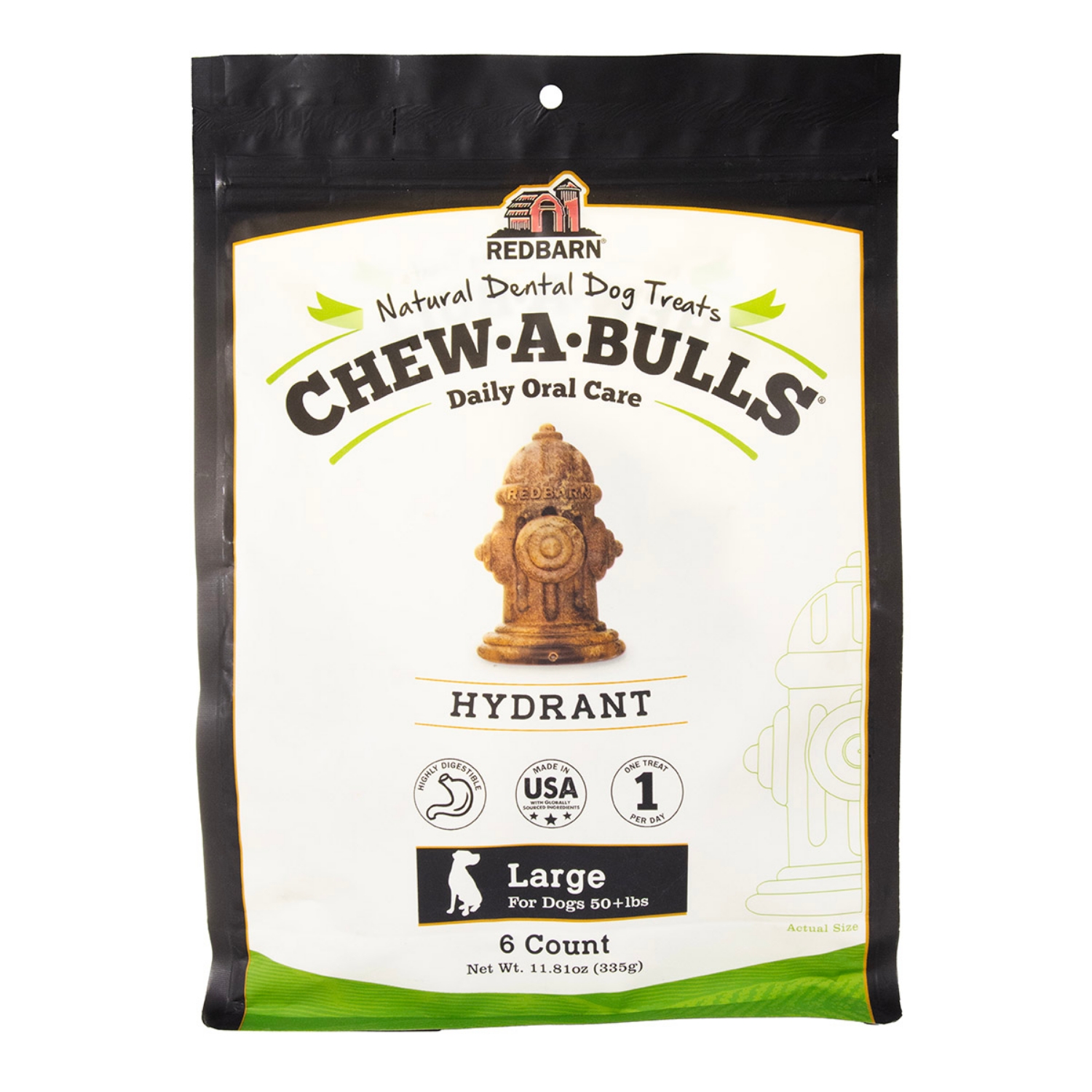 Picture of TREAT CANINE REDBARN CHEW-A-BULLS HYDRANT Large - 6/pk