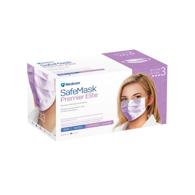 Picture of MASKS SAFEMASK PREMIER ELITE L3 w/ EARLOOPS LAVENDER - 50s