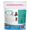 Ingredient list on back of UBAVET Gluco-Bites Joint Care Soft Chews - 180 chews package, a supplement for dogs that promotes healthy joints, contains natural ingredients such as glucosamine and chondroitin.