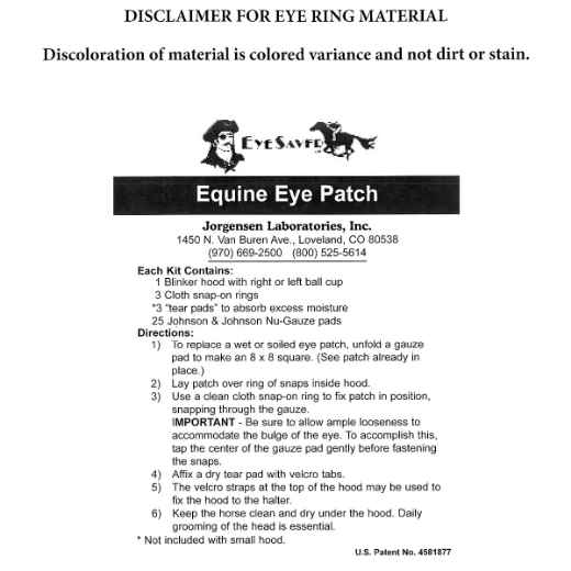 Picture of EYE SAVER EYE PATCH (J0477R) - Right