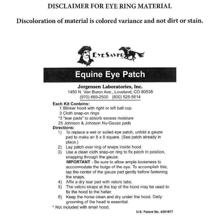 Picture of EYE SAVER EYE PATCH (J0477R) - Right