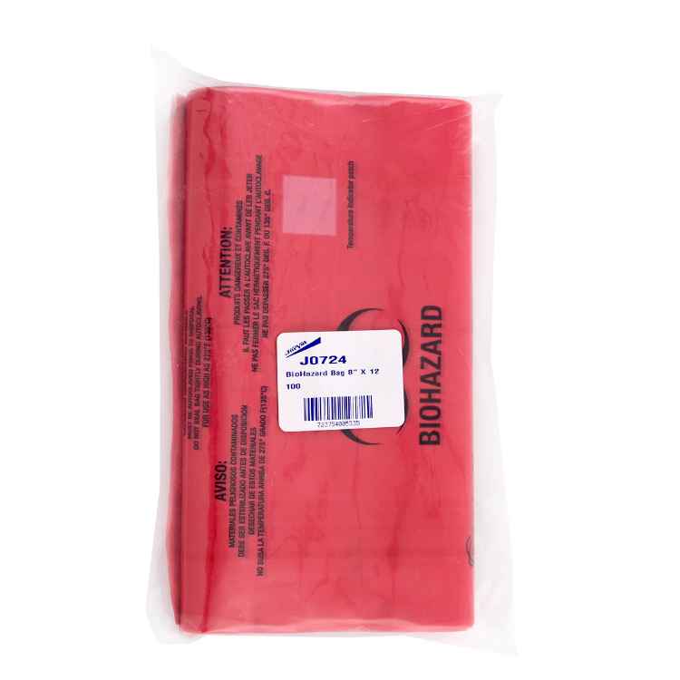 Picture of BIOHAZARDOUS DISPOSAL BAGS 3.6in x 5.1in x 8.4in - 100s