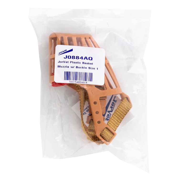 Picture of MUZZLE PLASTIC BASKET CANINE Jorvet Quick Release Buckle (J0884AQ) - Size 1