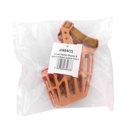 Picture of MUZZLE PLASTIC BASKET CANINE Jorvet Quick Release Buckle (J0884CQ) - Size 3