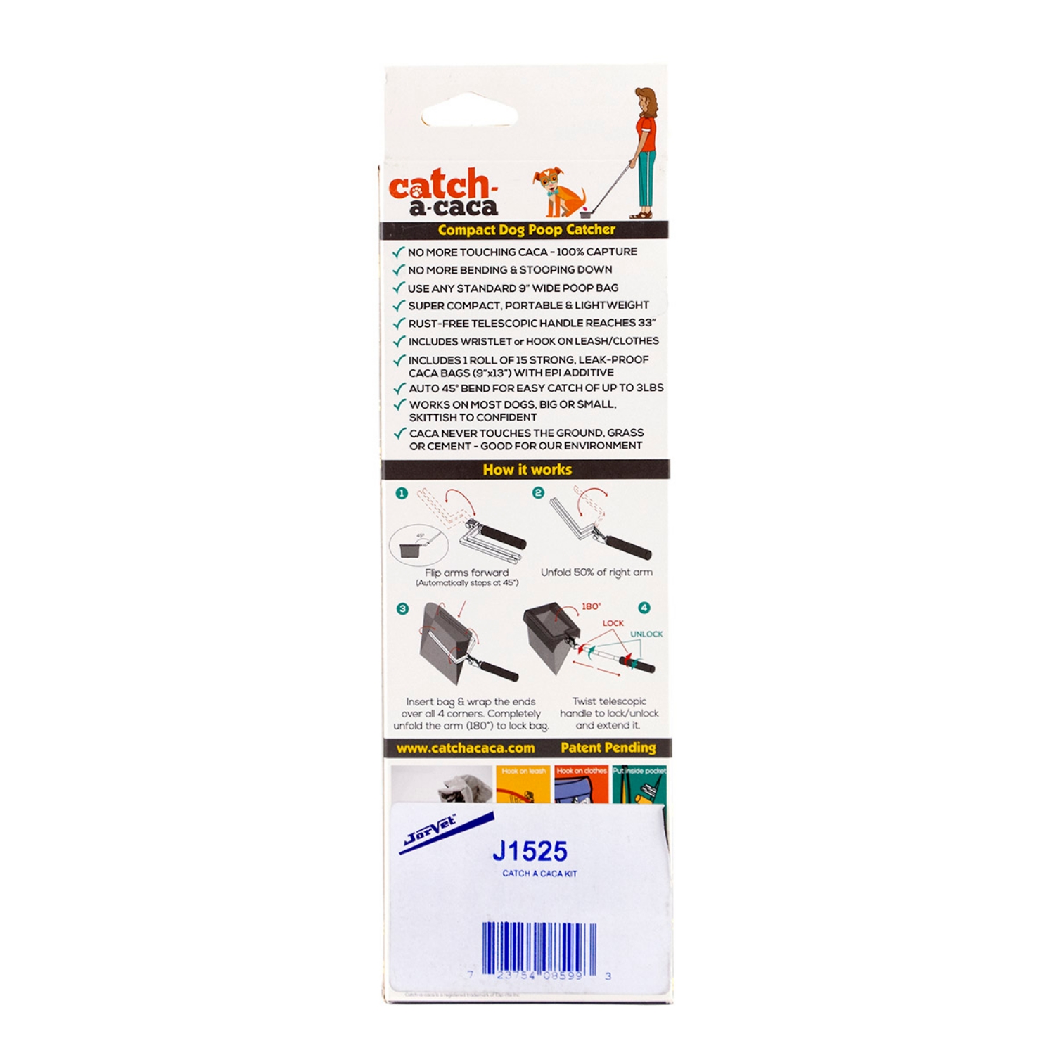 Picture of CATCH-A-CACA Compact Dog Poop Catcher | + 1 roll of 15 Universal Bags 