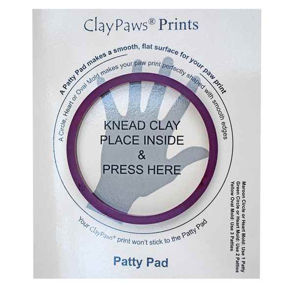 Picture of CLAYPAWS Pet Print CIRCLE MOLD Maroon (J1500C) - 4in Diameter