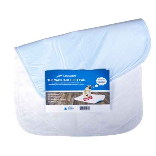 Picture of TRAINING PET PAD WASHABLE WHITE/BLUE BACKSIDE(J1588) - 18in x 24in