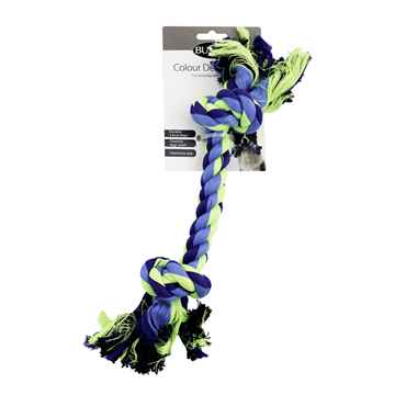 Picture of TOY DOG BUSTER Dental Rope  2 knots Blue/Green - 14in