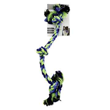 Picture of TOY DOG BUSTER Dental Rope  3 knots Blue/Green - 20in