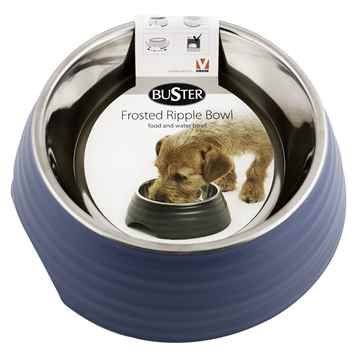 Picture of BOWL BUSTER 2-IN-1 MELAMINE Frosted Ripple Dusty Blue - 700ml