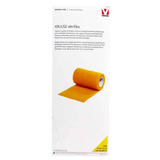 Picture of VET FLEX WRAP KRUUSE Yellow 10cm x 4.5m(160737) - 10/box