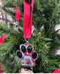 Picture of CHS Paw Print Christmas Ornament