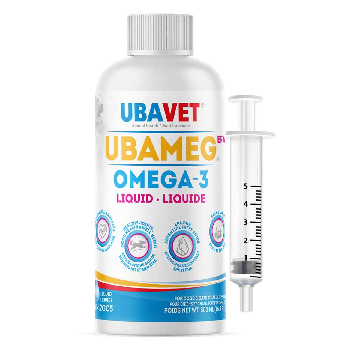 Picture of UBAVET UBAMEG OMEGA 3 FATTY ACID LIQUID - 500ml