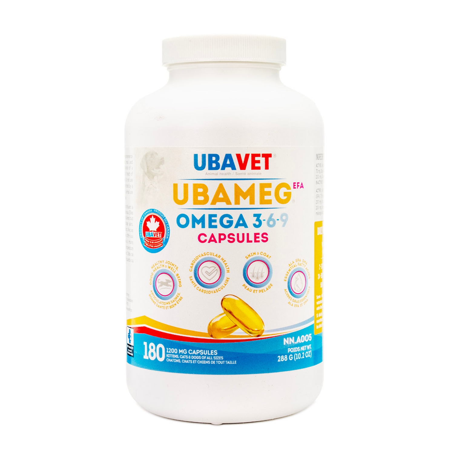 Picture of UBAVET UBAMEG OMEGA 3-6-9 FATTY ACID CAPS - 180's