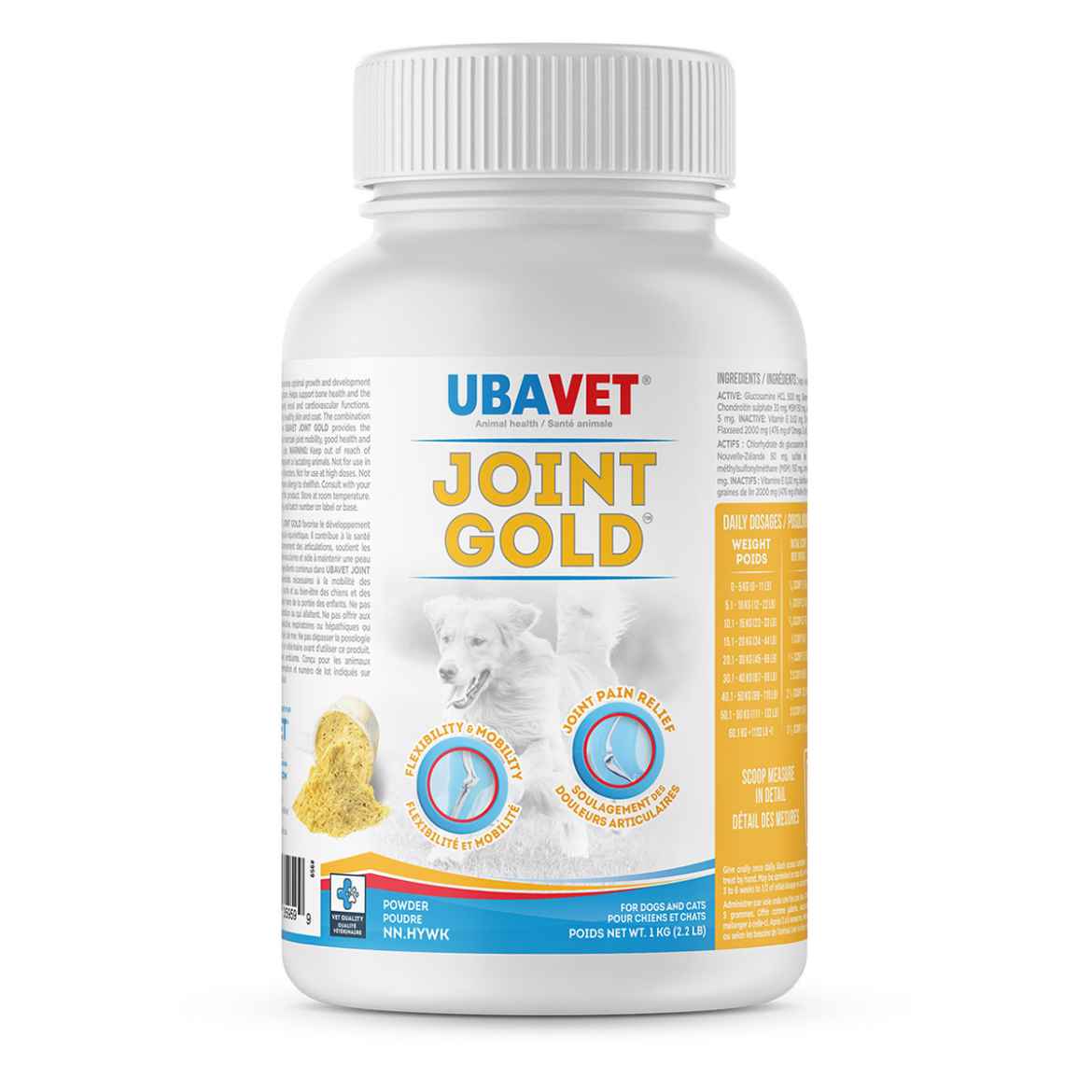 Picture of UBAVET JOINT GOLD GLUCOSAMINE HCL POWDER - 1kg