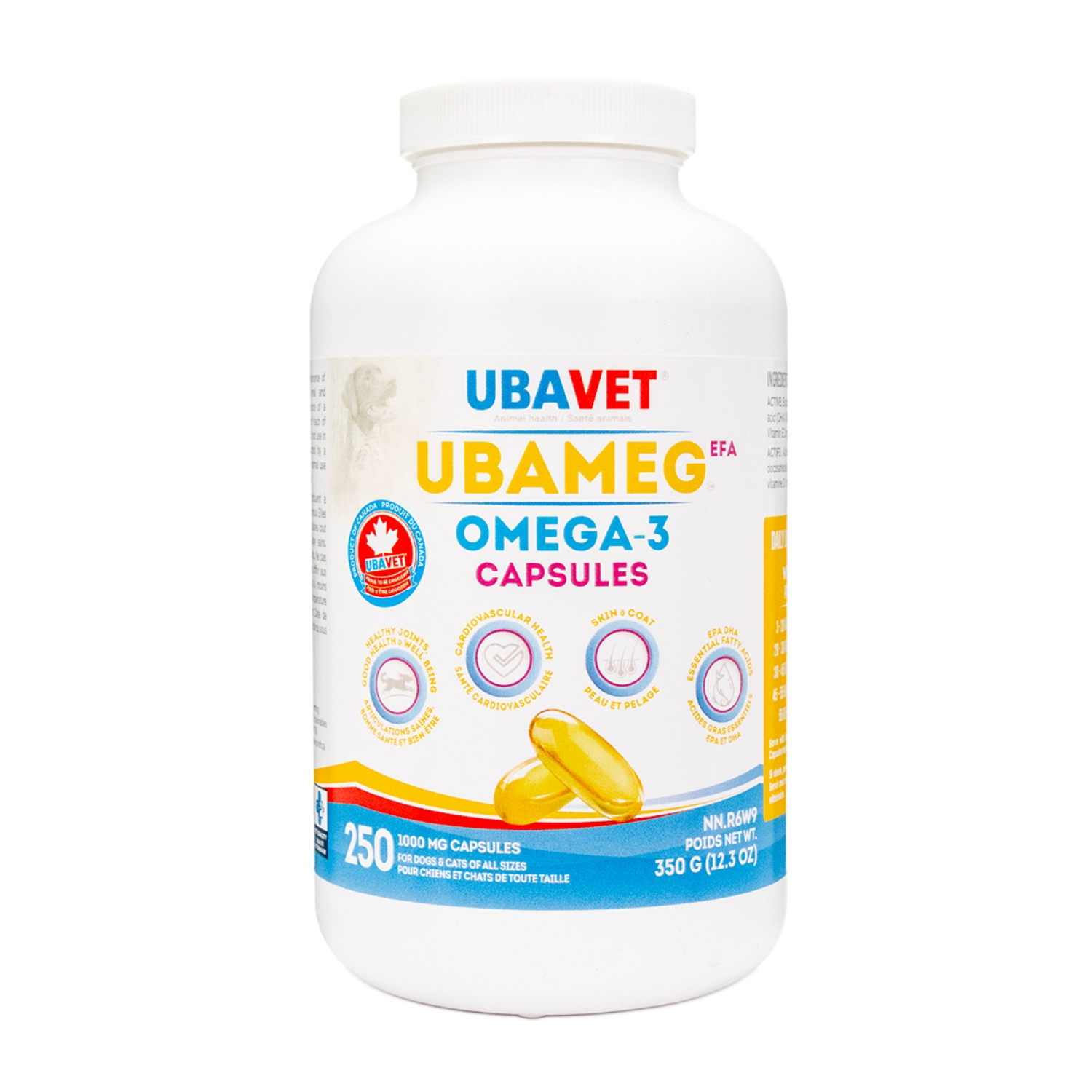 Picture of UBAVET UBAMEG OMEGA 3 FATTY ACID 1000mg CAPS - 250's
