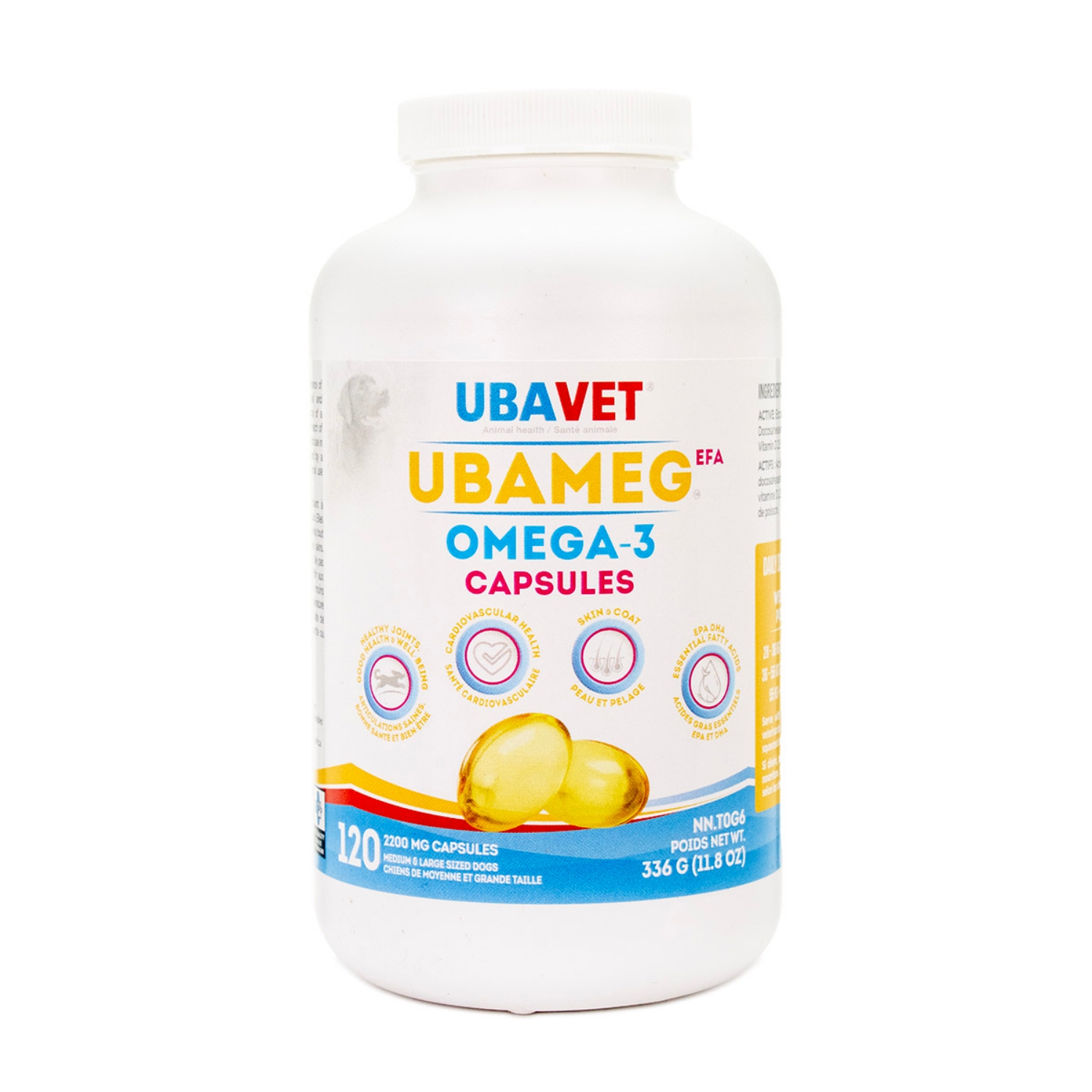 Picture of UBAVET UBAMEG OMEGA 3 FATTY ACID 2200mg CAPS - 120's