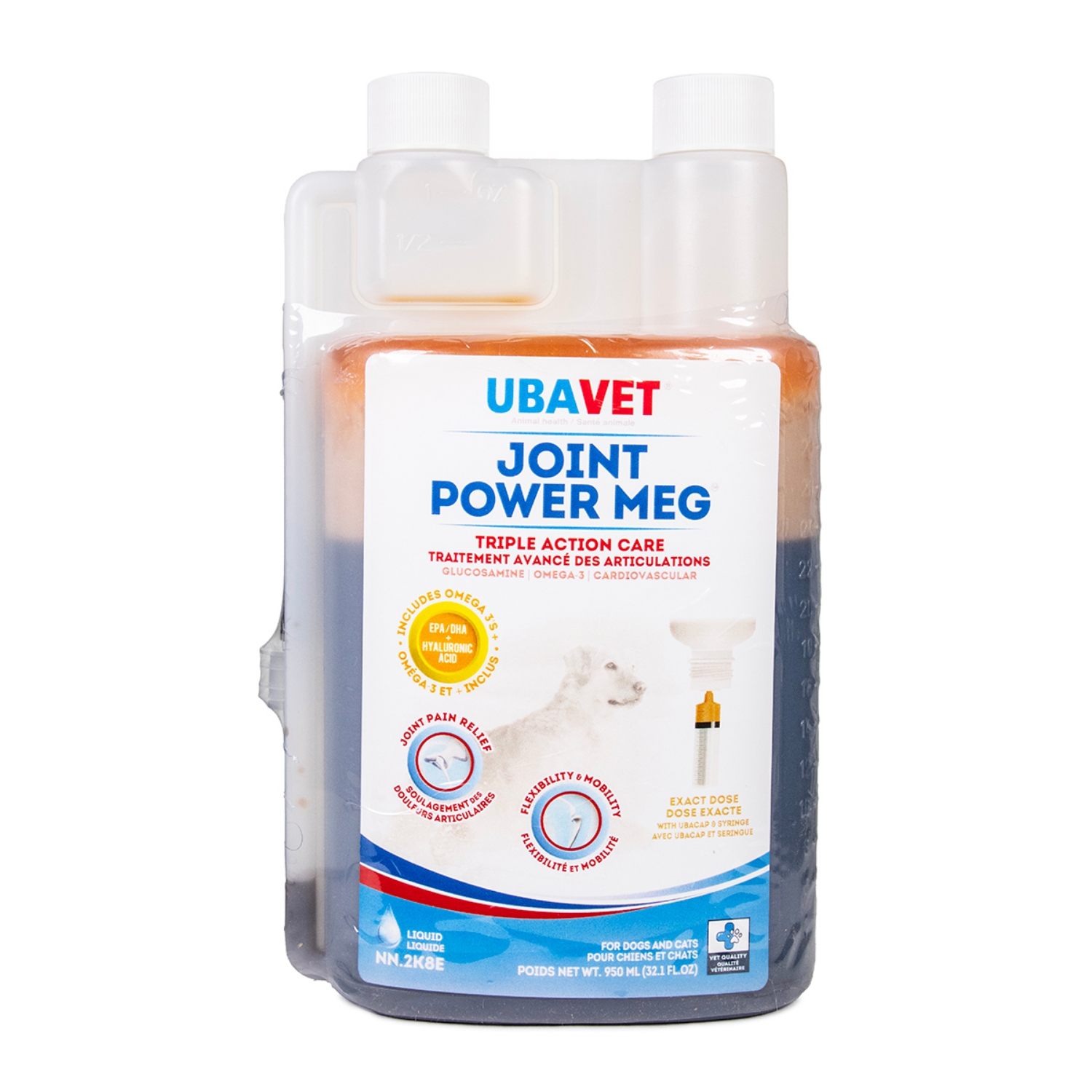 Picture of UBAVET POWERMEG GLUCOSAMINE & OMEGA 3 FATTY ACIDS - 950ml