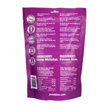Show details for TREAT PUREBITES CANINE OCEAN WHITEFISH - 7oz / 198g Picture of TREAT PUREBITES CANINE OCEAN WHITEFISH - 7oz / 198g