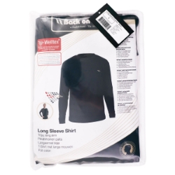Picture of BACK ON TRACK HUMAN T SHIRT LONG SLEEVE BLACK Poly/Cotton - Small