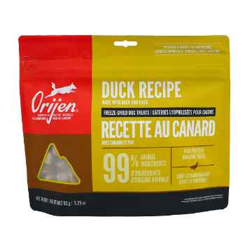Show details for TREAT CANINE ORIJEN FREEZE DRIED Duck - 92g/3.25oz Picture of TREAT CANINE ORIJEN FREEZE DRIED Duck - 92g/3.25oz