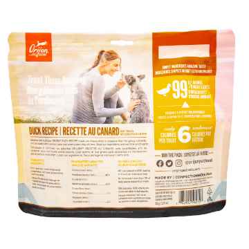 Show details for TREAT CANINE ORIJEN FREEZE DRIED Duck - 92g/3.25oz Picture of TREAT CANINE ORIJEN FREEZE DRIED Duck - 92g/3.25oz