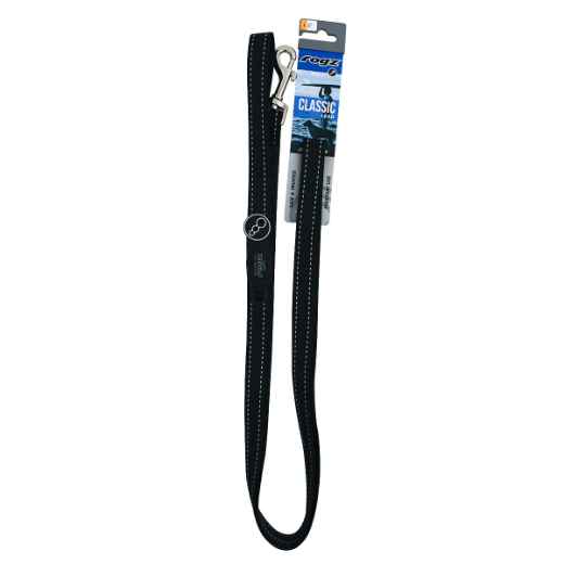 Picture of LEAD CANINE ROGZ UTILITY SNAKE Black - 5/8in x 6ft