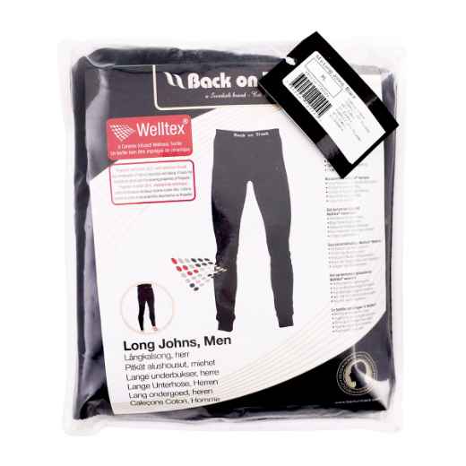 Picture of BACK ON TRACK HUMAN LONG JOHNS MAN Black - X Large