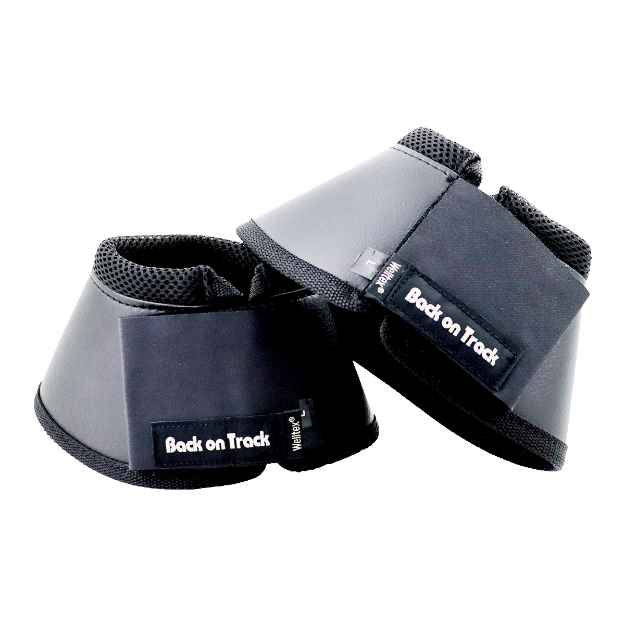 Picture of BACK ON TRACK EQUINE BELL BOOTS BLACK LARGE - Pair