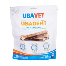 Picture of UBAVET UBADENT DENTAL CHEW STICKS - 18's