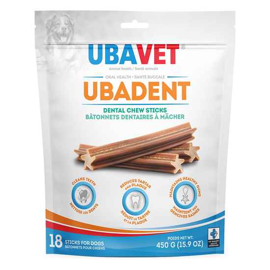 Picture of UBAVET UBADENT DENTAL CHEW STICKS - 18's