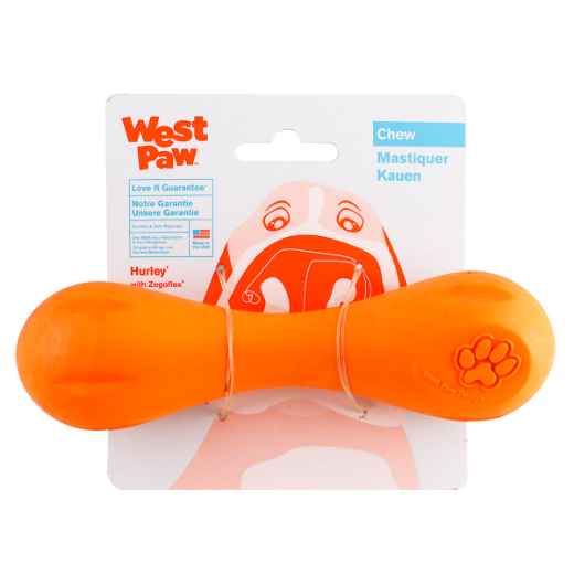 Picture of TOY DOG ZOGOFLEX Hurley Bone Small - Tangerine