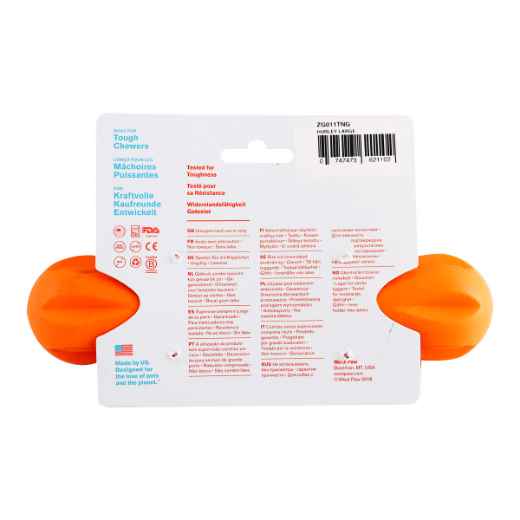 Picture of TOY DOG ZOGOFLEX Hurley Bone Large - Tangerine